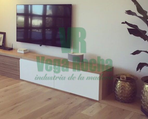 Mueble de salón a medida y parquet