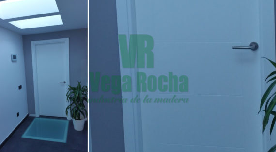 Puerta lacada en blanco